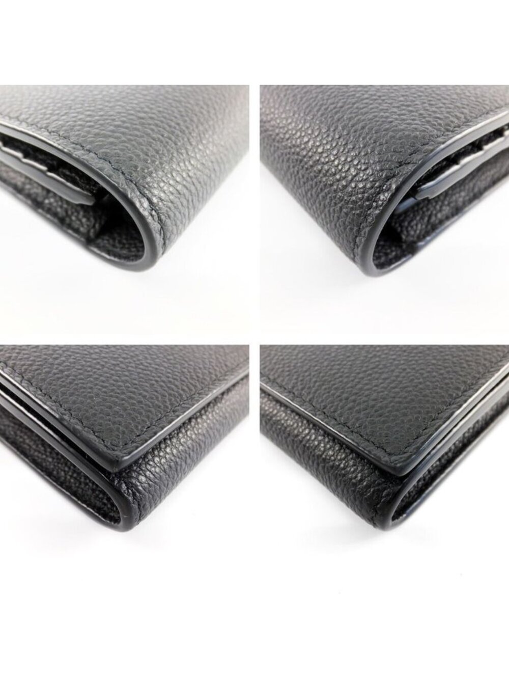 Saint Laurent Ten YSL Line Large Flap Wallet Gold Black - Picture 5 of 10